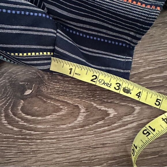 LAIA Multicolor Striped Embroidered Long Sleeve Romper - Picture 10 of 10